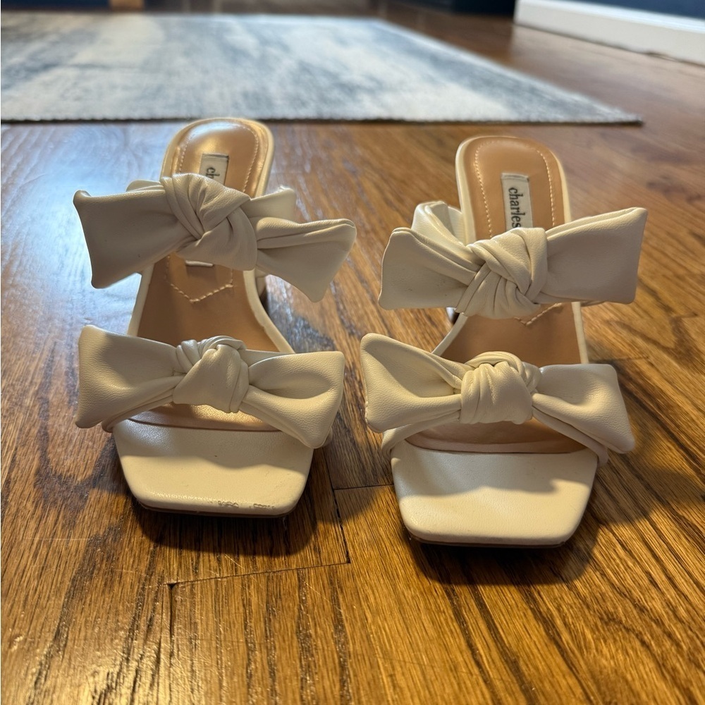 Charles David Rox Double Bow Slide Sandal Heel - Picture 4 of 11